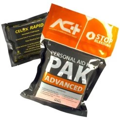 ACT-PAK Bleeding Control Kit (Advanced - Celox) -Military And Outdoor Equipment act200c act pak personal bleeding control kit advanced 1 min
