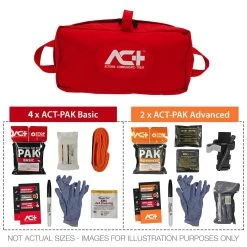 ACT-multiPAK Mini Mass Casualty Bleeding Control Kit (Celox) -Military And Outdoor Equipment act400c cf red bleeding kit contents min
