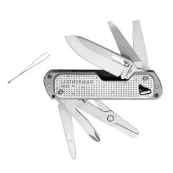 Leatherman Free T4 Pocket Multi-Tool (Stainless Steel) -Military And Outdoor Equipment kn155 stap26 t4 fanned 1