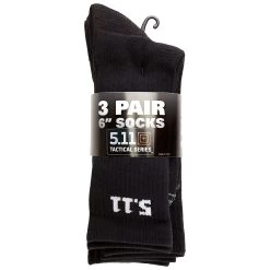 5.11 3-Pack Socks - 6 Inch (Black)