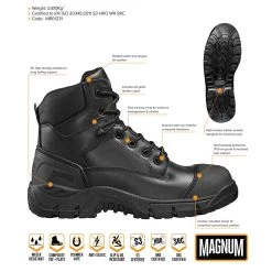 Magnum Roadmaster Leather CT CP Boots -Military And Outdoor Equipment pe863 info