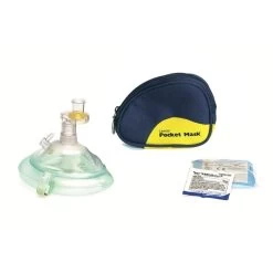 Laerdal Pocket Mask - With O2 Inlet (Soft Blue Pouch)
