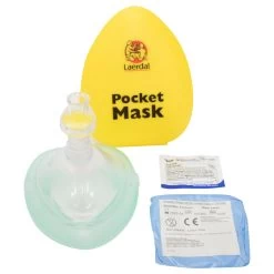 Laerdal Pocket Mask - Without O2 Inlet (Hard Yellow Case)