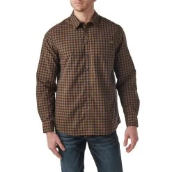5.11 Echo Long Sleeve Shirt -Military And Outdoor Equipment sh304 brn 0 min 3