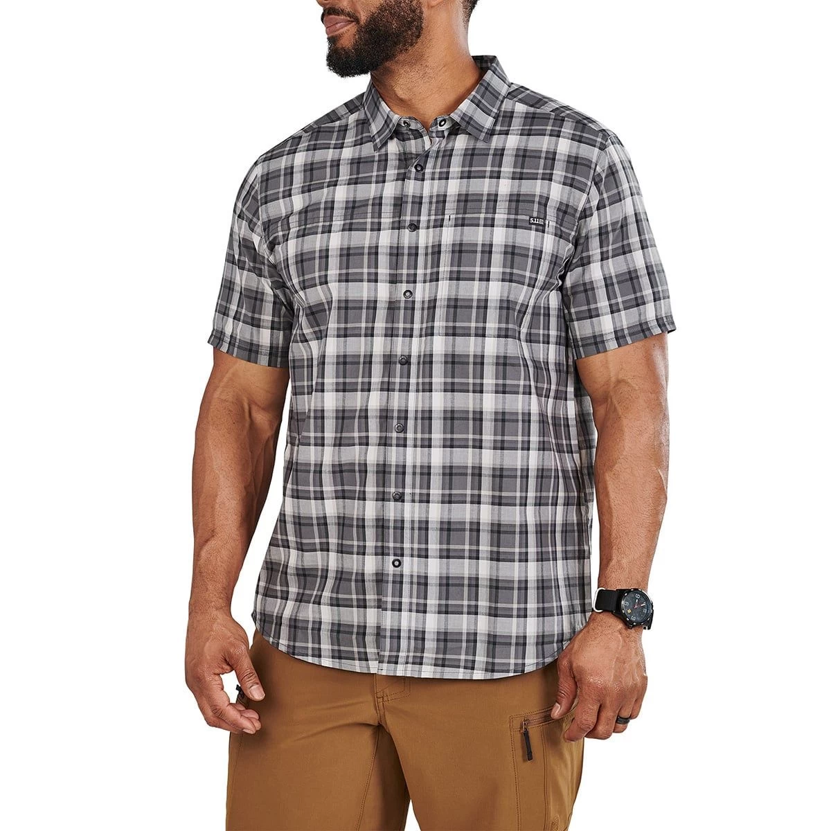 5.11 Wyatt S/S Plaid Shirt 5 5.11 Wyatt S/S Plaid Shirt - Image 5