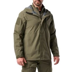 5.11 Force Rainshell Jacket -Military And Outdoor Equipment tt 511 force rainshell jacket green 15 min 4